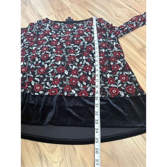 J Jill top with velvet hem sz M - Picture 7 of 8